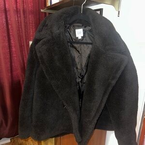 GAP Black Teddy Faux-Sherpa Jacket